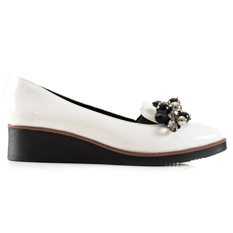 W. Potocki Zapatos de cuña elegantes blanco