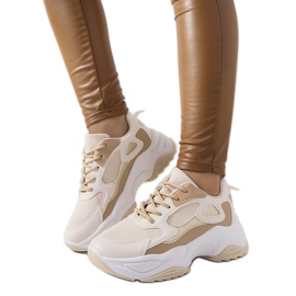 Deportivas Harkins beige de mujer