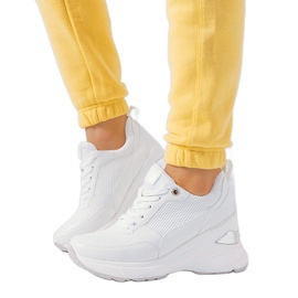 Deportivas blancas con cuña Cleveland blanco Deportivas blancas con cuña Cleveland blanco