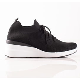 Goodin Zapatos de cuña con cordones negro
