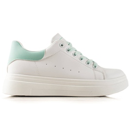 Ideal Shoes Zapatillas clásicas blancas blanco verde