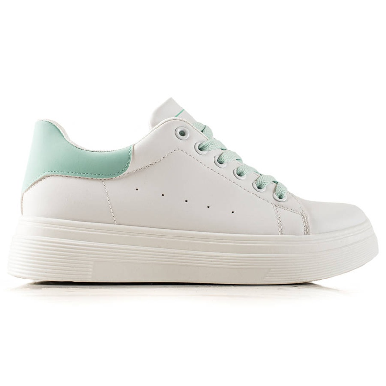 Ideal Shoes Zapatillas clásicas blancas blanco verde