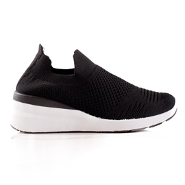 Goodin Zapatillas de cuña sin cordones negro