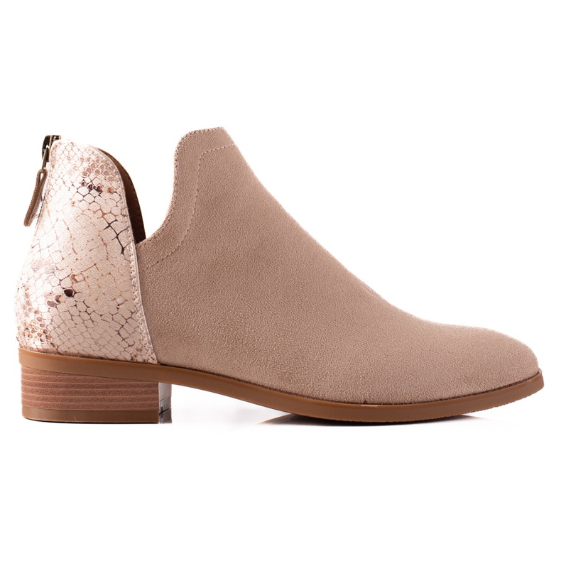 Botas beige con abertura VINCEZA marrón