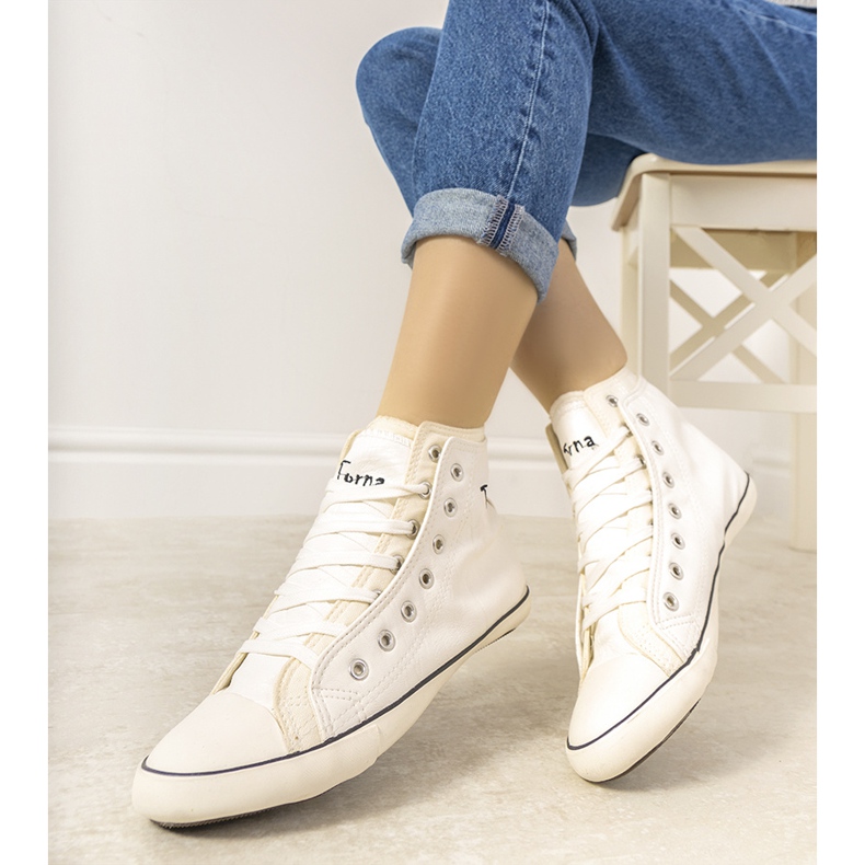 # dañado # Deportivas tobilleras de mujer Torna blancas # DAÑADO # blanco