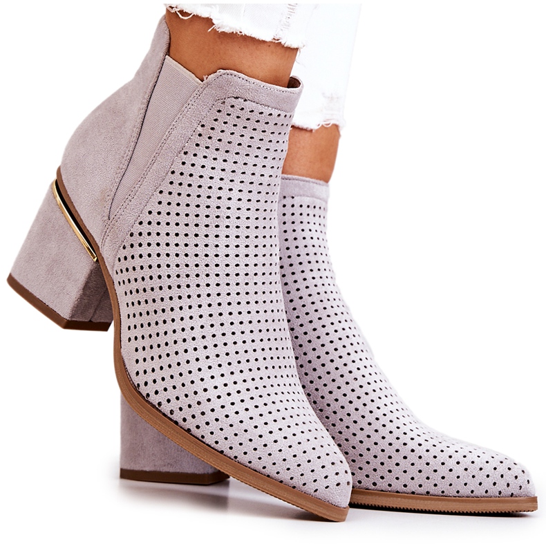 PS1 Botas Cowboy Caladas Ante Gris Helloni