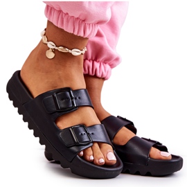 PS1 Zapatillas de goma en la plataforma Black Westie negro