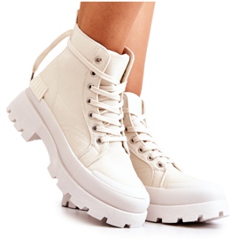 PS1 Botas de montaña Faithfull atadas en beige crudo PS1 Botas de montaña Faithfull atadas en beige crudo