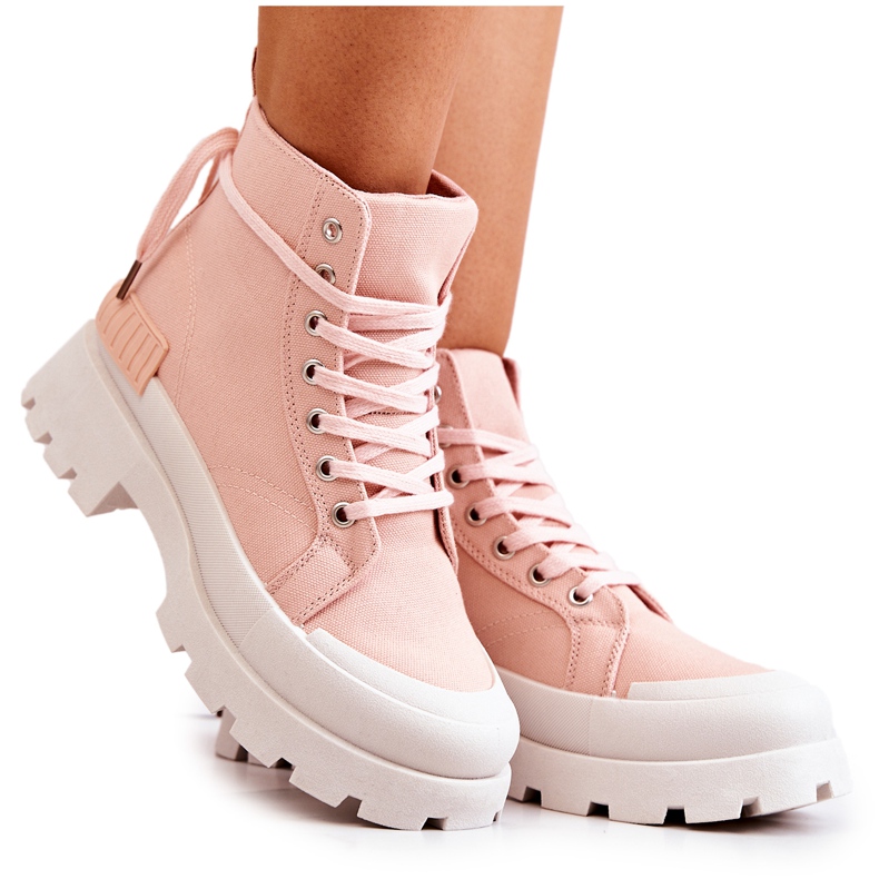 PS1 Botas atadas rosas Faithfull rosado