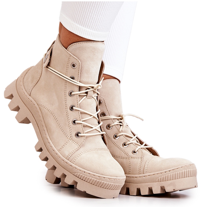 PK1 Botas Trapper Atadas Marsha Beige PK1 Botas Trapper Atadas Marsha Beige