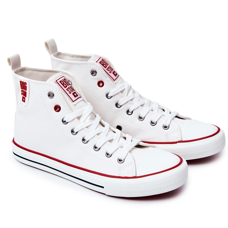 Sneakers Hombre Altas en Piel Big Star JJ174071 Blanco