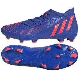 Botas de fútbol Adidas Predator Edge.3 Fg M GW2276 azul azules y rojos
