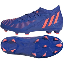 Botas de fútbol Adidas Predator Edge.3 Fg Jr GW2361 azul azul