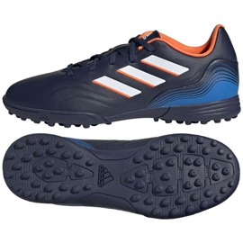 Botas de fútbol Adidas Copa Sense.3 Tf Jr GW7401 multicolor azules y azul marino
