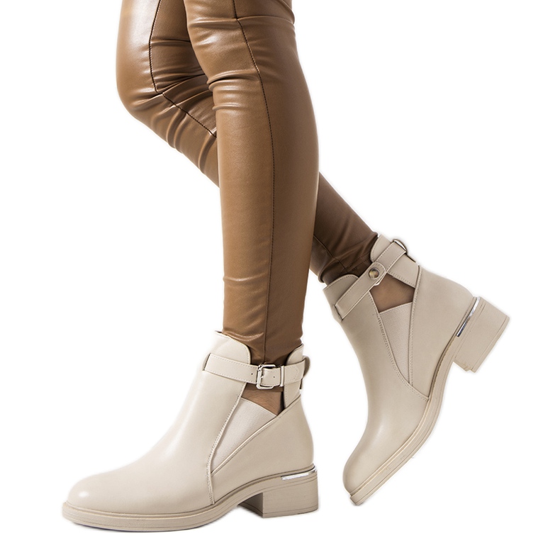 Botas beige para mujer Fern