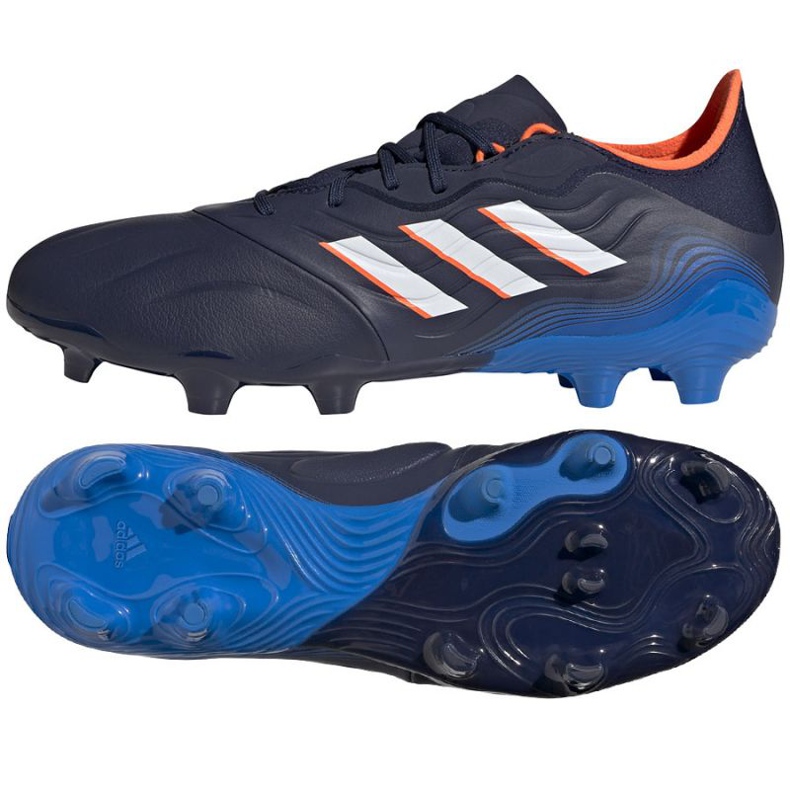 Botas de fútbol Adidas Copa Sense.2 Fg M GW7388 multicolor azules y azul marino Botas de fútbol Adidas Copa Sense.2 Fg M GW7388 multicolor azules y azul marino