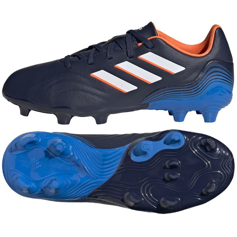Botas de fútbol adidas Copa Sense.3 Fg Jr GW7412 multicolor azul marino Botas de fútbol adidas Copa Sense.3 Fg Jr GW7412 multicolor azul marino