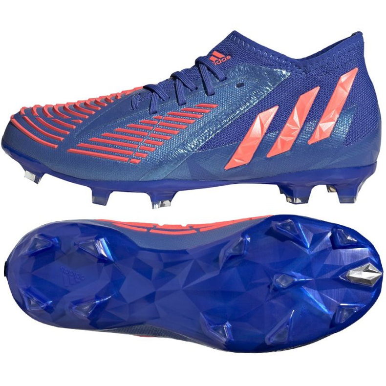 Botas de fútbol Adidas Predator Edge.1 Fg Jr GW2363 azul azul