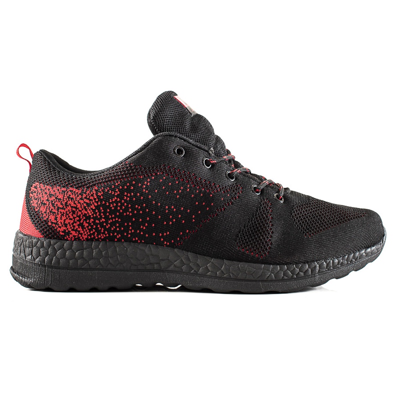 DK Zapatillas negras y rojas para hombre. negro rojo