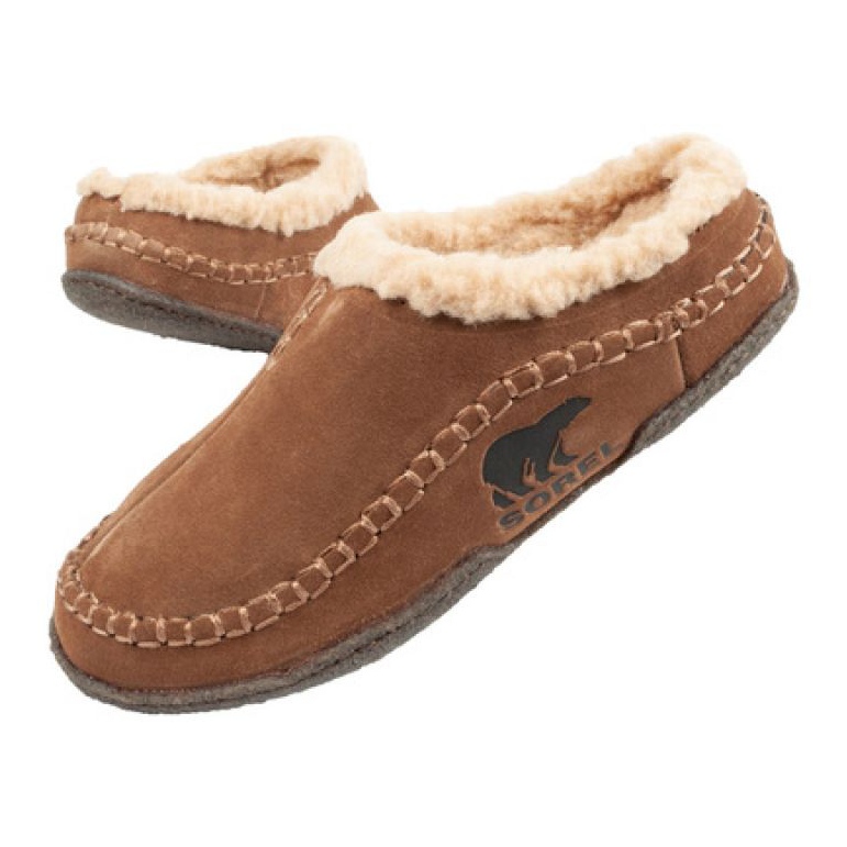 Chanclas de cuero Sorel M NM1465-251 marrón