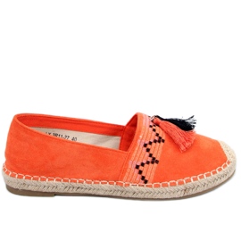 Alpargatas boho con flecos Birna Orange naranja