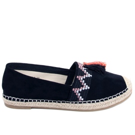 Alpargatas boho con flecos Birna Black negro