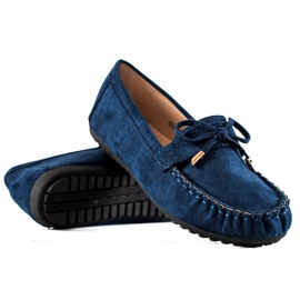 TRENDI Mocasines Ante Lazo azul marino