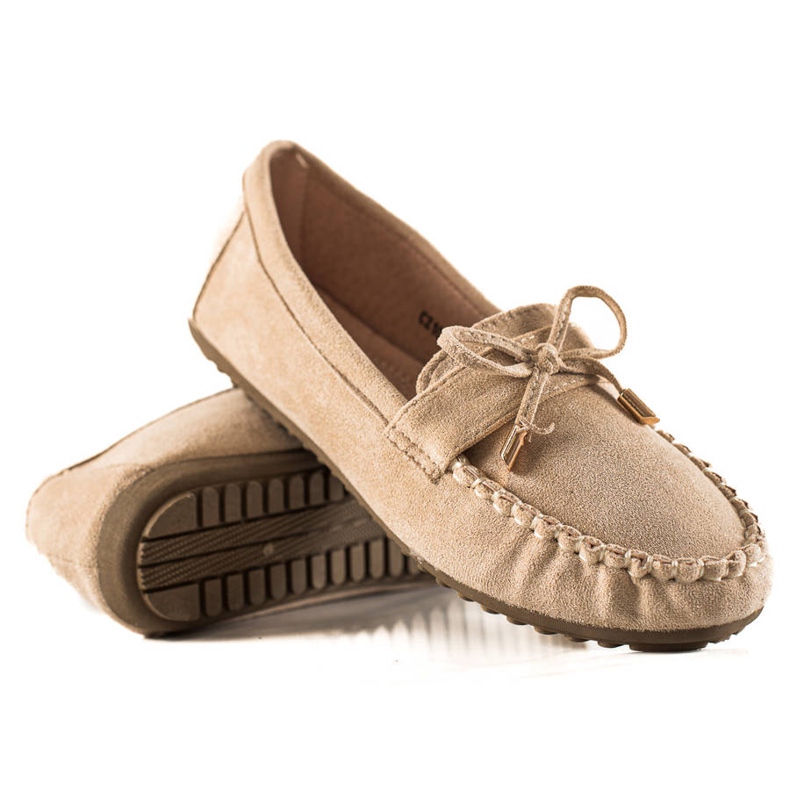 TRENDI Mocasines Ante Lazo beige