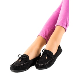 TRENDI Mocasines Ante Lazo negro TRENDI Mocasines Ante Lazo negro