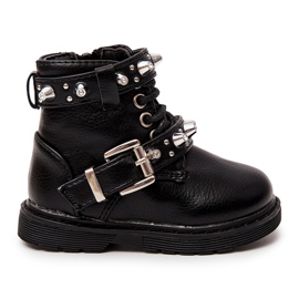 FR1 Botas Infantiles Abrigadas Con Piel Negra Flossie negro