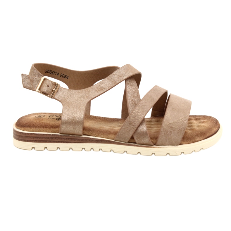 Golden Metallic Women's Evento 20SD14-2064 Sandalias marrón