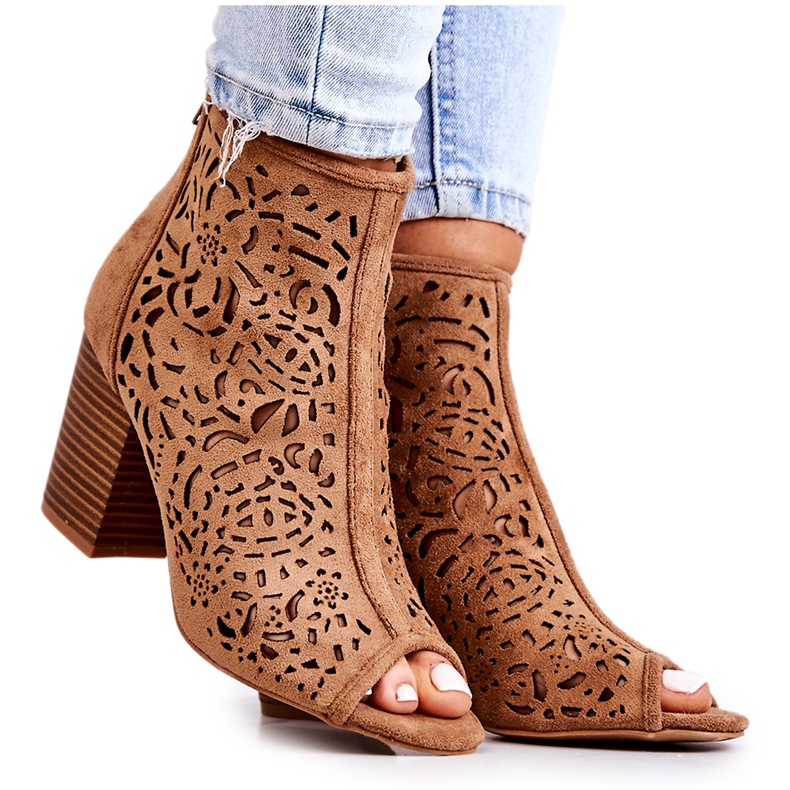 FB1 Botas Caladas En Un Poste Camello Bretaña marrón
