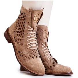 Botas Piel Calada Zazoo Camel 2695 marrón
