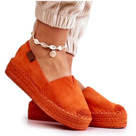 FB2 Alpargatas Lesley de ante naranja sin cordones FB2 Alpargatas Lesley de ante naranja sin cordones