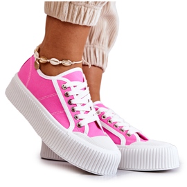 Zapatillas bajas en plataforma rosa Mischa rosado