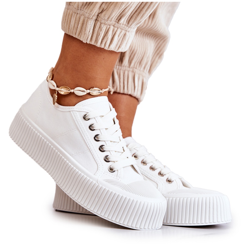 FB2 Zapatillas bajas en la plataforma Mischa blanca blanco