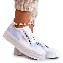 Zapatillas Bajas Con Plataforma Azul-Rosa Mischa Zapatillas Bajas Con Plataforma Azul-Rosa Mischa
