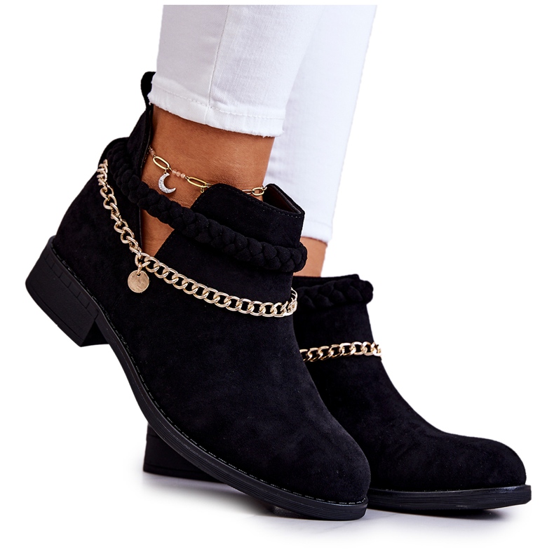 PS1 Botas Ante Negras Con Cadena Talitha negro PS1 Botas Ante Negras Con Cadena Talitha negro