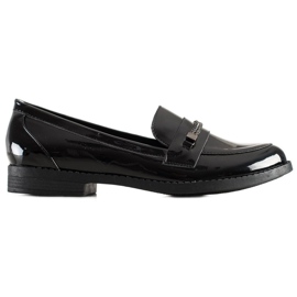 TRENDI Zapatos lacados elegantes negro