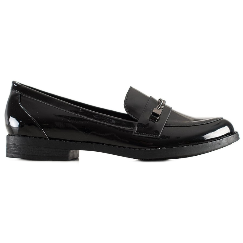 TRENDI Zapatos lacados elegantes negro