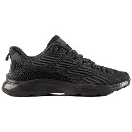 TRENDI Zapatos deportivos negros clásicos