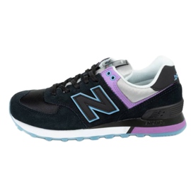 New Balance W WL574SAU zapatos negro púrpura azul gris