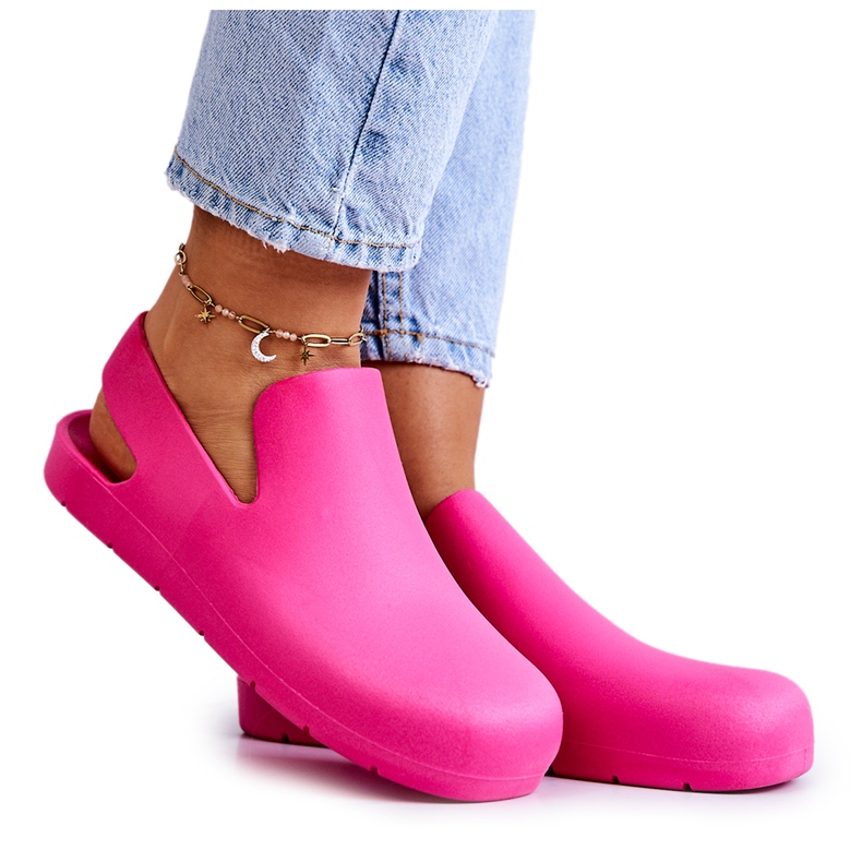 FS1 Zuecos De Goma De Moda Fucsia Meriko rosado FS1 Zuecos De Goma De Moda Fucsia Meriko rosado