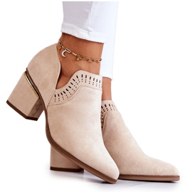 PS1 Botas Cowboy Caladas Ante Beige Valerie