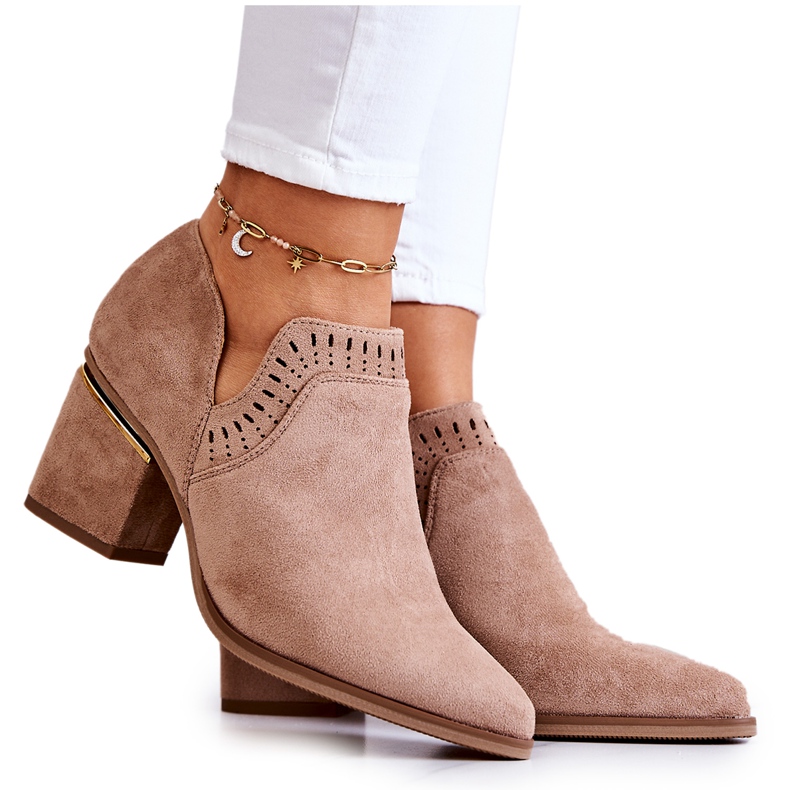 PS1 Botas Cowboy Caladas Ante Beige Oscuro Valerie