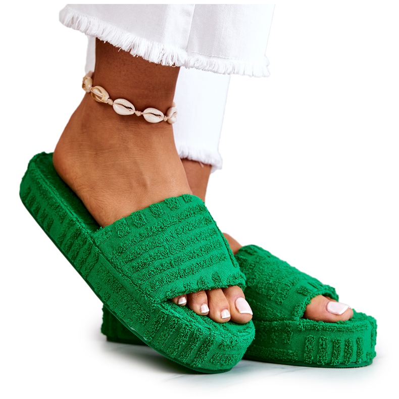 FJ1 Zapatillas En La Plataforma Green Lilly verde