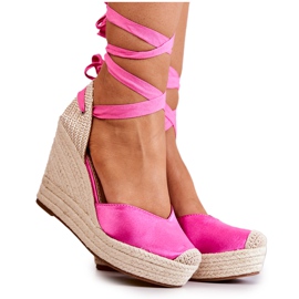 FS1 Alpargatas Sandalias Con Cuñas Rosa Terrific beige rosado