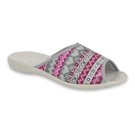 Zapatos de mujer befado pu 254D133 rosado gris