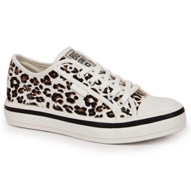 Deportivas con estampado de leopardo Big Star W JJ274615 blancas blanco marrón