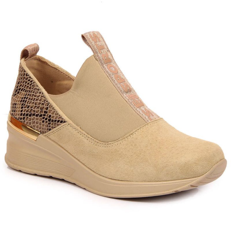 Deportivas de piel con cuña Filippo W PAW253B beige